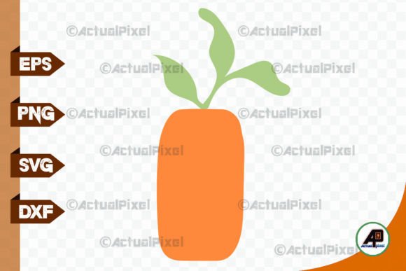 Abstract Vase with Leaf SVG PNG EPS Review