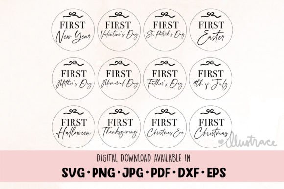 Baby First Holiday Milestone Disc Svg Review