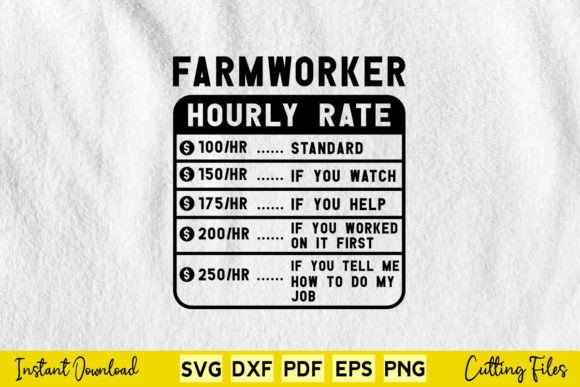 Funny Farmworker Hourly Rate Svg: A Designer's Review