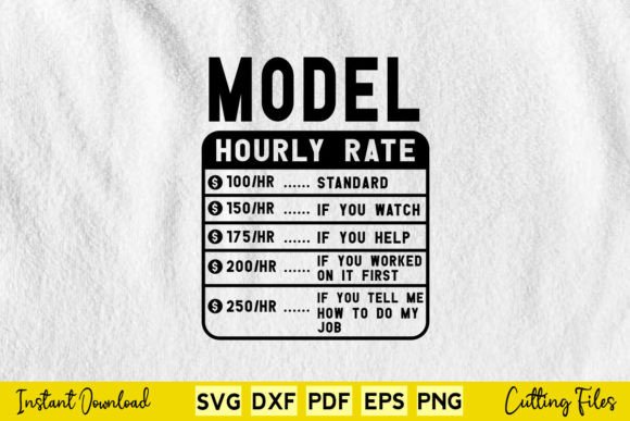 Funny Model Hourly Rate Svg: A Designer's Review
