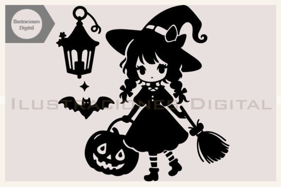 Halloween Witch Pumpkin Bat SVG Clipart Review